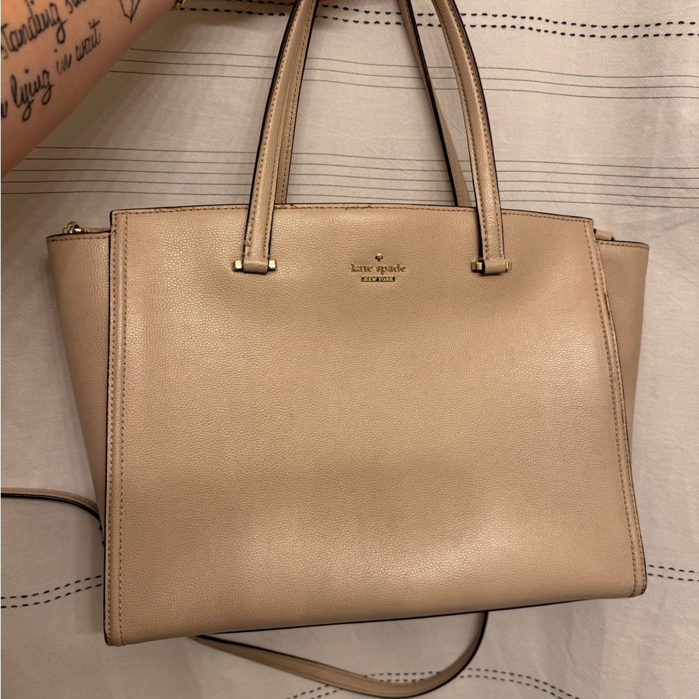 Kate Spade Tan Leather Tote - Picture 2 of 14
